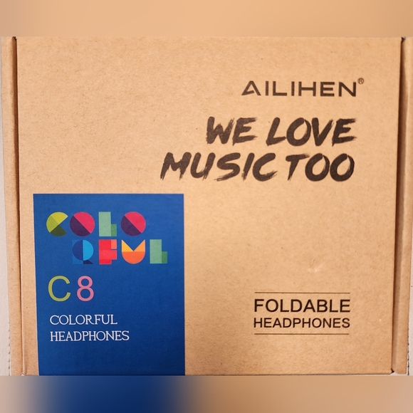 AILIHEN C 8 Headphones with Microphone and Volume Control Folding Lightweight - Picture 1 of 4